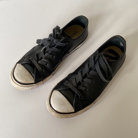 Converse black youth kids size 1 shoes - Picture 3 of 12